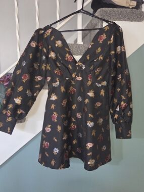 Anthropologie Maeve Sculpted V-Neck A-Line Mini Dress Size 4